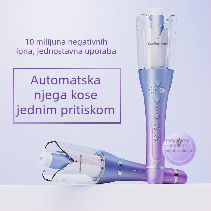 Uvijač za kosu s turmalinsko-keramičkim grijačem, 10 razina kontrole temperature, brzo oblikovanje za manje od 1 minute, CE certifikat