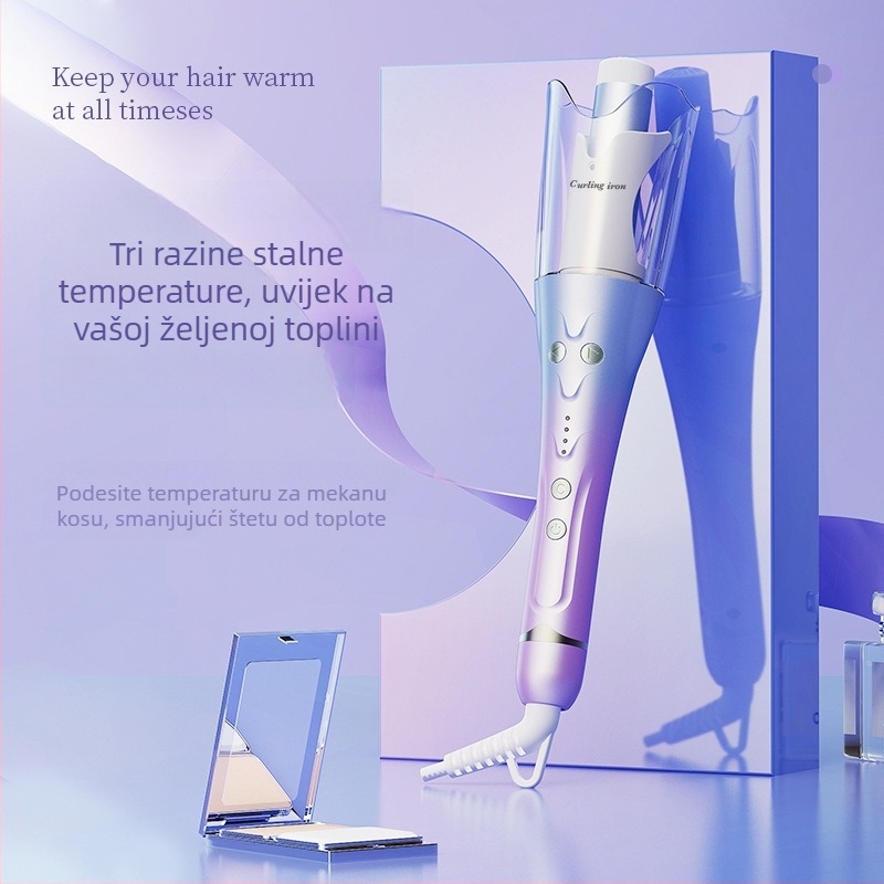 Uvijač za kosu s turmalinsko-keramičkim grijačem, 10 razina kontrole temperature, brzo oblikovanje za manje od 1 minute, CE certifikat