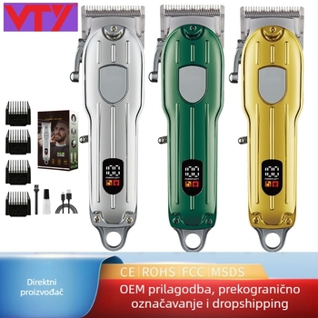 Profesionalni kliper za kosu – punjivi, motor bez četkica, noževi od titanijskog legura, ugrađena baterija 800-1000 mAh, autonomija baterije 3-6 sati