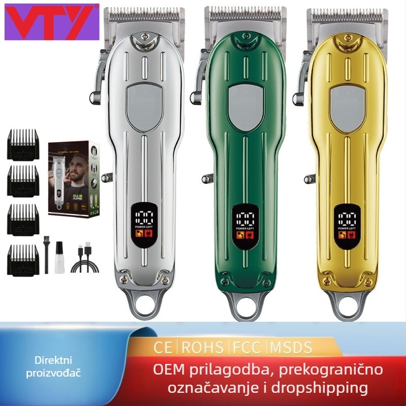 Profesionalni kliper za kosu – punjivi, motor bez četkica, noževi od titanijskog legura, ugrađena baterija 800-1000 mAh, autonomija baterije 3-6 sati