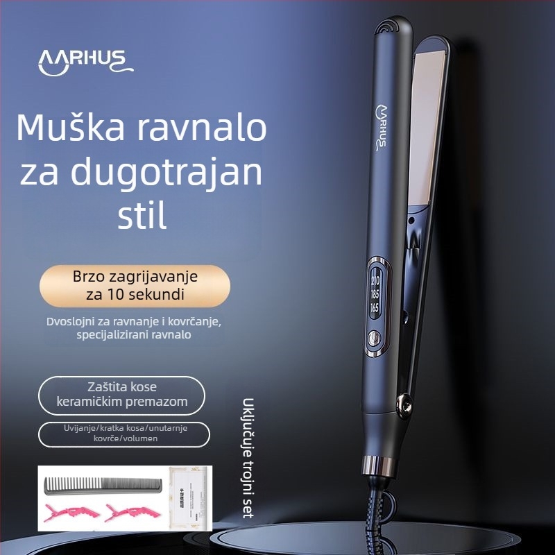 Dvostruko korištenje pegla za kosu i uvijač s titanijskim premazom, promjer grijne površine 16–20 mm, 3 razine temperature, 40 W, 220 V