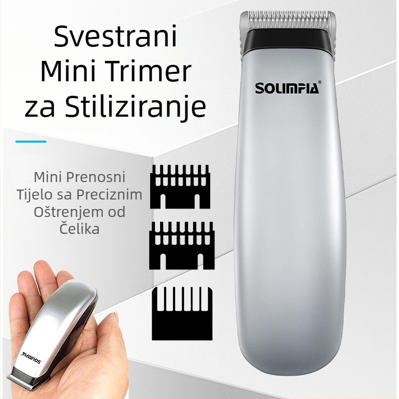 Električni uređaj za šišanje kose; Napajanje: baterija suhog ćelija; Motor s četkicama; Oštrica od nehrđajućeg čelika; Ugrađena baterija 500-800 mAh