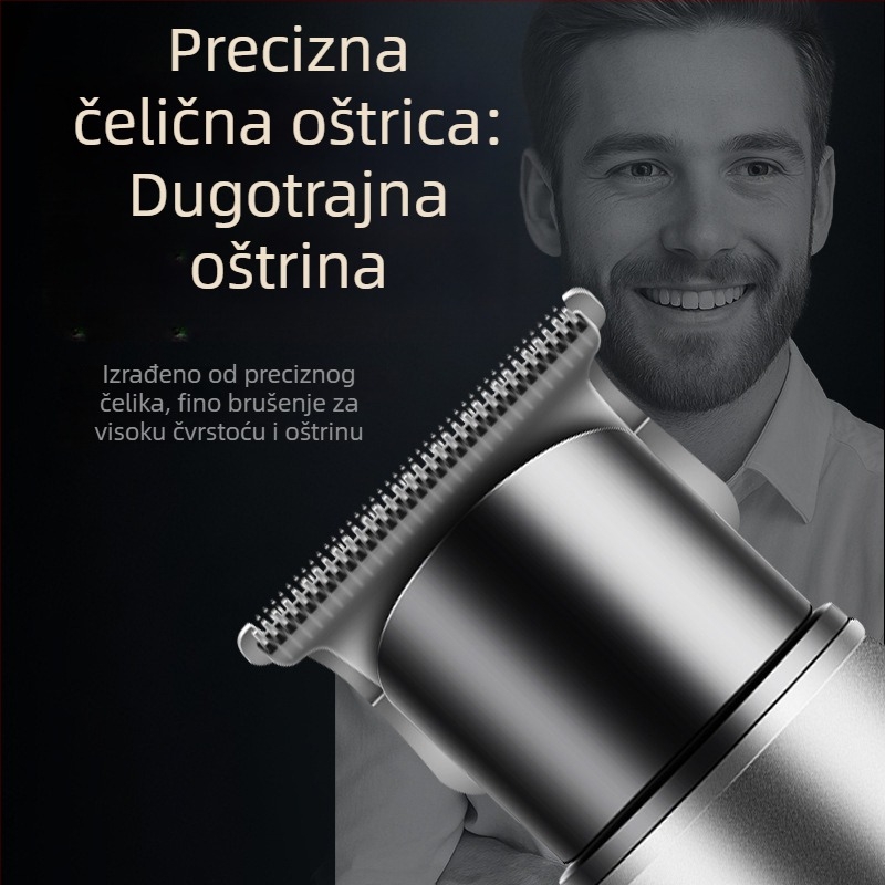 Mašina za kosu DQ-8408 | Punjenje, Nehrđajuće čelične oštrice, Ugrađena baterija 800–1000 mAh, Trajanje 1–3 h