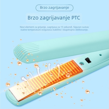 Dvostruki uređaj za ravnanje i kovrčanje kose s turmalin-keramičkom pločom 21–30 mm, 20 W, 110–240 V