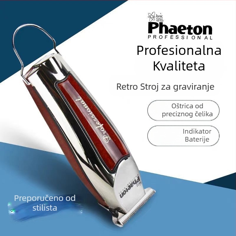 Profesionalna mašinka za šišanje kose za frizere, salonska upotreba, s nehrđajućom čeličnom oštricom za precizno šišanje i oblikovanje