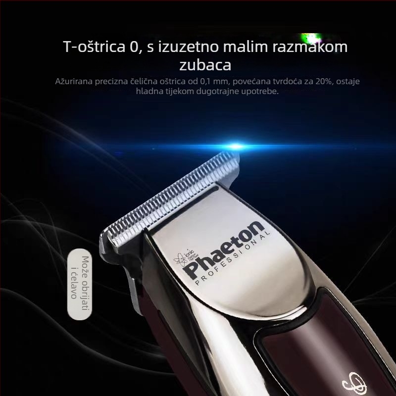 Profesionalna mašinka za šišanje kose za frizere, salonska upotreba, s nehrđajućom čeličnom oštricom za precizno šišanje i oblikovanje