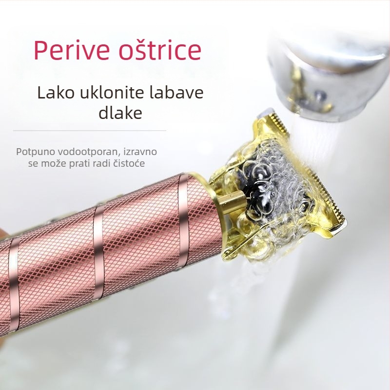 Punjaivi mašina za šišanje kose, motor bez četkica, oštrice od nehrđajućeg čelika, čišćenje četkom