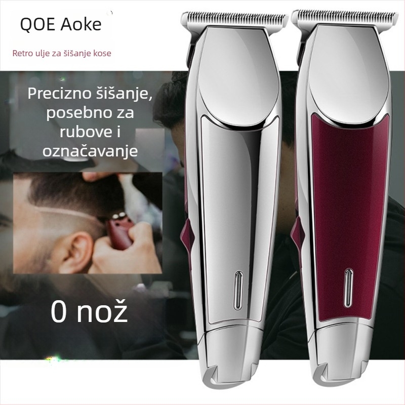 Aoke AK-6188 profesionalni šišač kose, dvostruko napajanje (punjenje i struja), oštrica od nehrđajućeg čelika, ultratanka oštrica, 10W motor