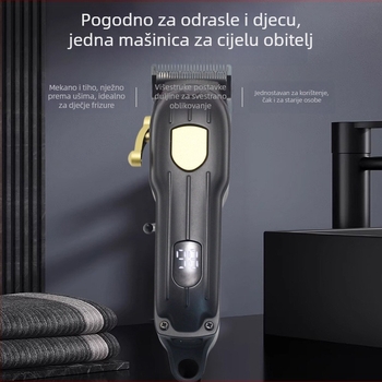 Profesionalni bežični set stroja za šišanje kose, s punjivom baterijom, višestruke brzine