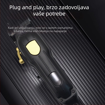 Profesionalni bežični set stroja za šišanje kose, s punjivom baterijom, višestruke brzine