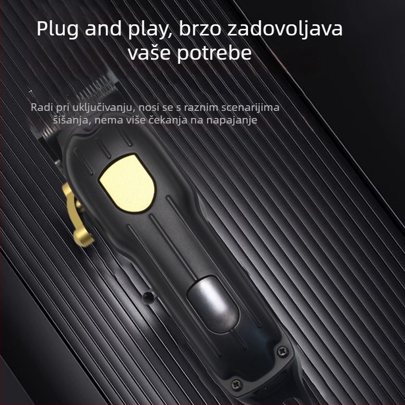 Profesionalni bežični set stroja za šišanje kose, s punjivom baterijom, višestruke brzine