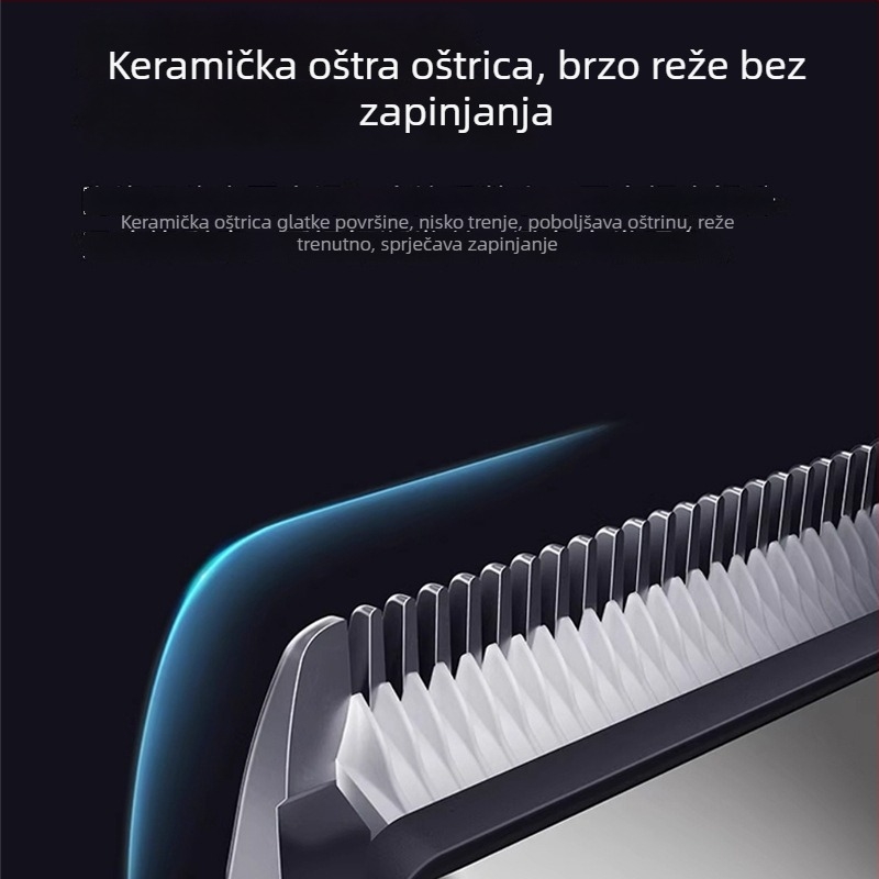 Profesionalni bežični set stroja za šišanje kose, s punjivom baterijom, višestruke brzine