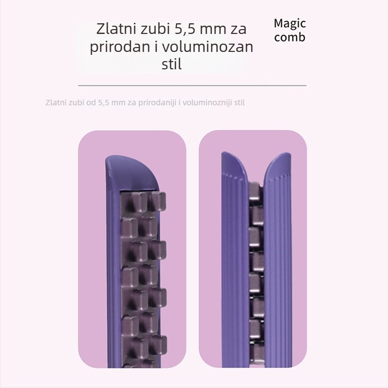 Uvijač za kosu s turmalinsko-keramičkim valjkom 21–30 mm, mokro/suho korištenje, 4 postavke temperature, zaštita stalne temperature, 220V 35W