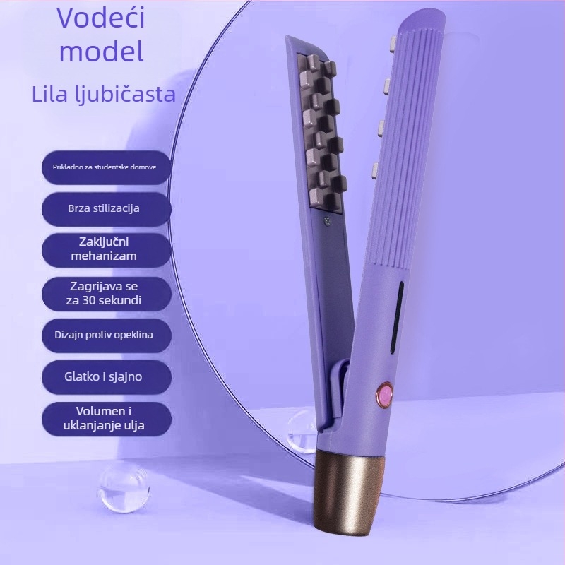 Uvijač za kosu s turmalinsko-keramičkim valjkom 21–30 mm, mokro/suho korištenje, 4 postavke temperature, zaštita stalne temperature, 220V 35W