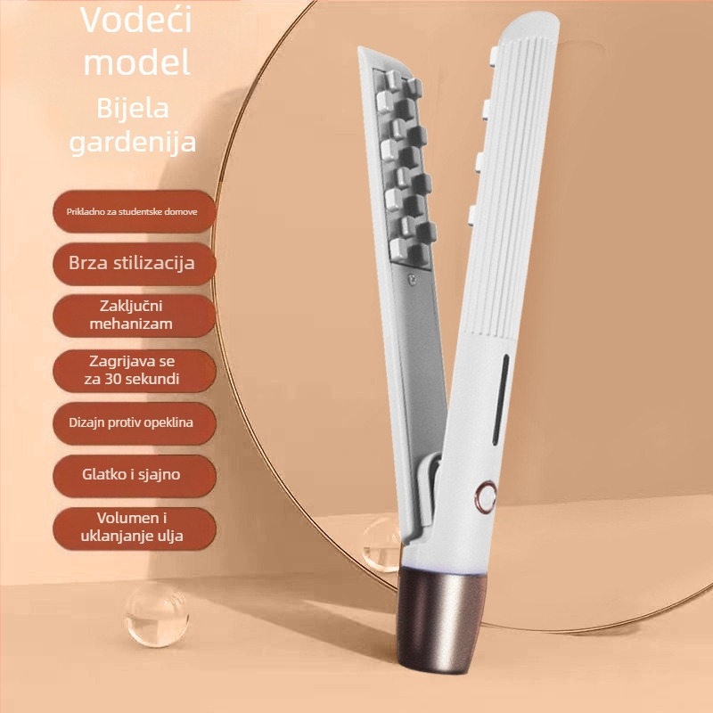 Uvijač za kosu s turmalinsko-keramičkim valjkom 21–30 mm, mokro/suho korištenje, 4 postavke temperature, zaštita stalne temperature, 220V 35W