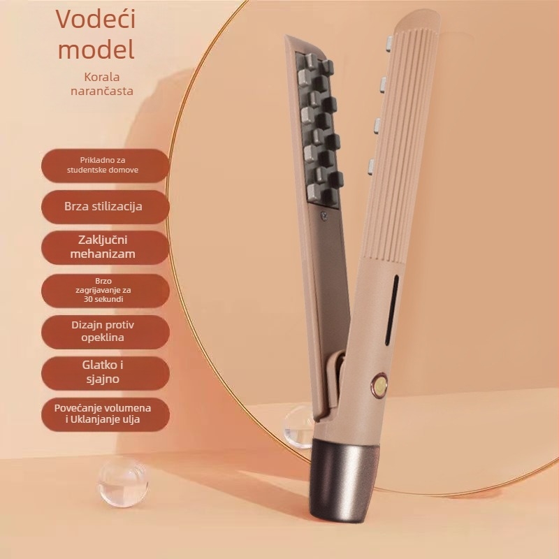 Uvijač za kosu s turmalinsko-keramičkim valjkom 21–30 mm, mokro/suho korištenje, 4 postavke temperature, zaštita stalne temperature, 220V 35W