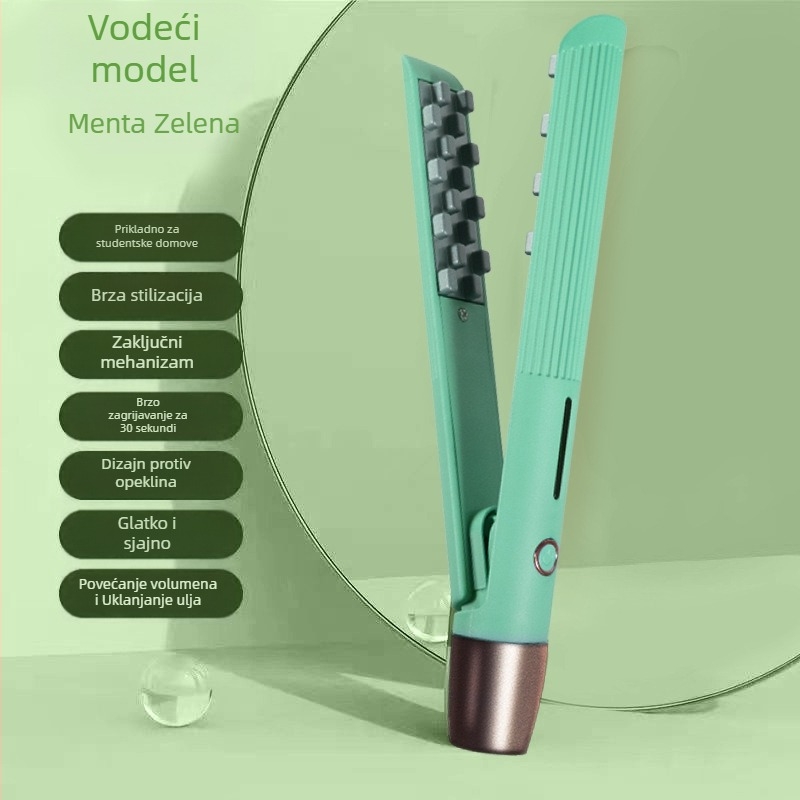 Uvijač za kosu s turmalinsko-keramičkim valjkom 21–30 mm, mokro/suho korištenje, 4 postavke temperature, zaštita stalne temperature, 220V 35W