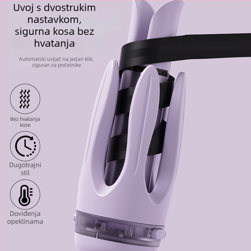 3-u-1 uvijač za velike valove i ispravljanje – žično napajanje, podesiva temperatura, ekološki legirani grijač, za suhu kosu, brzo oblikovanje u 3-5 minuta