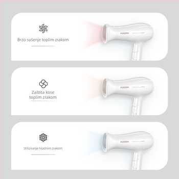 Sušilo za kosu 1626, 2000W, hladan/topao zrak, 3 brzine protoka zraka