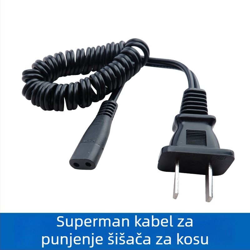 Superman RC531/521/530/520 električni kliper za kosu — univerzalni punjač i kabel za napajanje