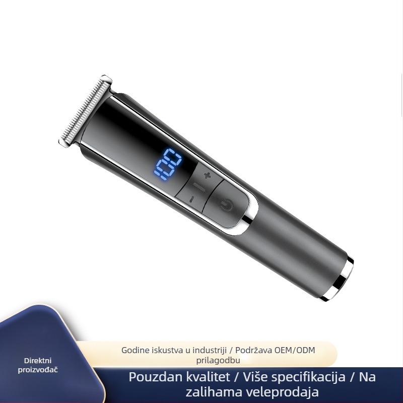 Električni trimer za tijelo s LED zaslonom, periva glava za rezanje, punjivi