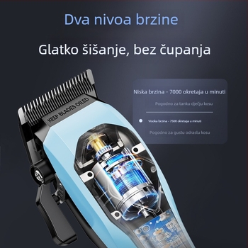 Ambitionyexin punjivi električni uređaj za šišanje kose s digitalnim zaslonom, za salon i kućnu upotrebu, profesionalni komplet za šišanje, odvojiva periva glava, noževi od nehrđajućeg čelika