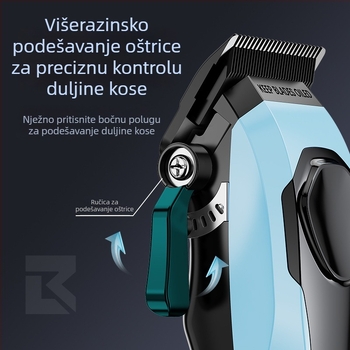 Ambitionyexin punjivi električni uređaj za šišanje kose s digitalnim zaslonom, za salon i kućnu upotrebu, profesionalni komplet za šišanje, odvojiva periva glava, noževi od nehrđajućeg čelika