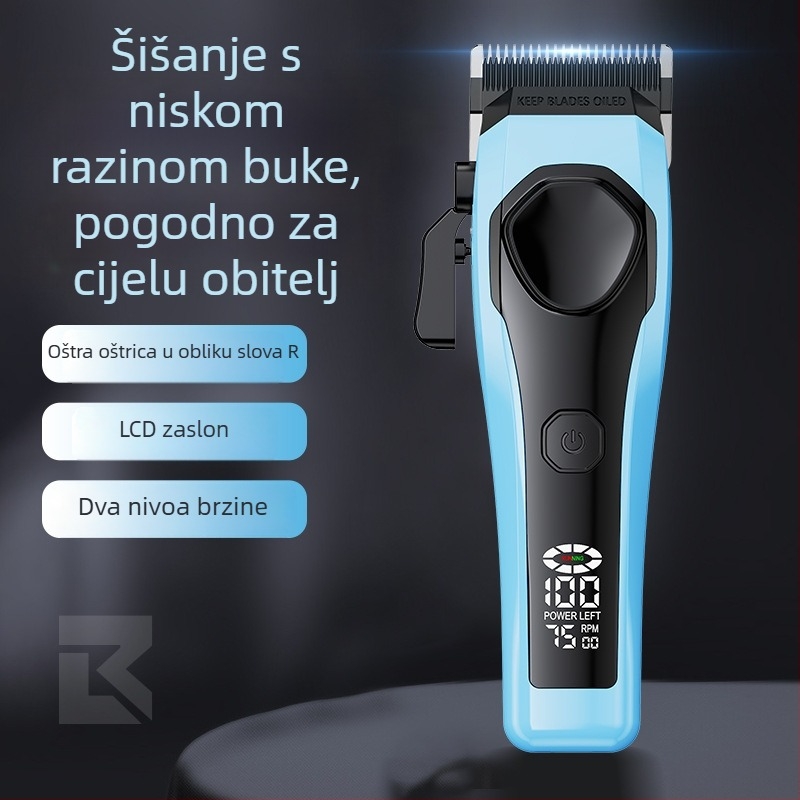 Ambitionyexin punjivi električni uređaj za šišanje kose s digitalnim zaslonom, za salon i kućnu upotrebu, profesionalni komplet za šišanje, odvojiva periva glava, noževi od nehrđajućeg čelika
