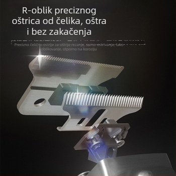 Električni podrezivač za karvanje – AUX-S2, dvostruko napajanje (punjenje/priključak), čelična glava za rezanje, odvojiva i periva glava