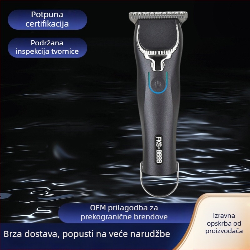 Električni kliper za kosu – bežično USB punjenje, model 8688, keramička glava za rezanje, ugrađena baterija 3–6 h