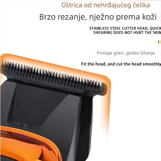 Kemei električni uređaj za šišanje kose s digitalnim zaslonom, USB brzo punjenje, odvojive perive oštrice od nehrđajućeg čelika, 1–3 sata rada, četkasti motor