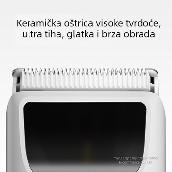Električni uređaj za šišanje kose s keramičnim oštricama, za samostalno šišanje, pogodan za odrasle i djecu, suho čišćenje