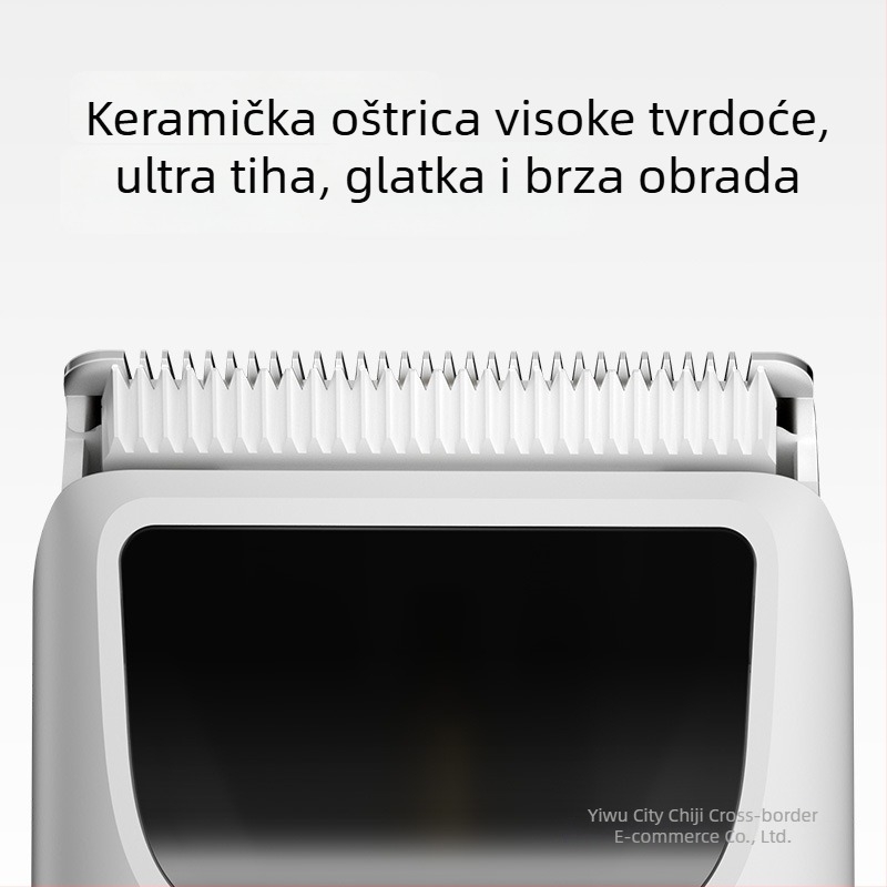 Električni uređaj za šišanje kose s keramičnim oštricama, za samostalno šišanje, pogodan za odrasle i djecu, suho čišćenje