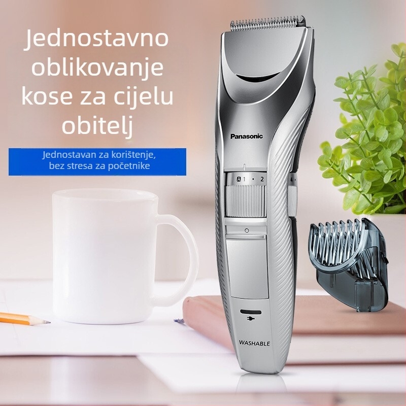 Panasonic ER-WGC5B električni uređaj za šišanje kose s bezčetkasti motorom, ugrađena punjiva baterija, vodootporan, dvostruko napajanje (punjenje ili priključak na struju), pogodan za odrasle i djecu, kućna upotreba