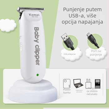Dječji profesionalni bežični uređaj za šišanje kose, bezkartni motor, oštrice od nehrđajućeg čelika, ugrađena baterija 800–1000 mAh, radno vrijeme 1–3 sata, ultra tih
