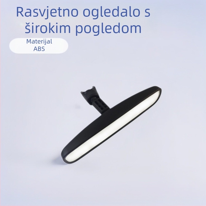 Haijixing 9796 Unutarnji retrovizor automobila, plosnat, ABS kućište; konstrukcija ABS+staklo+aluminijska cijev; podesivi kut 98%