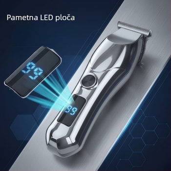 Električni šišač za kosu, punjivi, bez četkica motor, nehrđajući čelik oštrica, ugrađena baterija 500–800 mAh, trajanje 1–3 sata