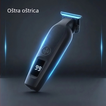 Električni šišač za kosu, punjivi, bez četkica motor, nehrđajući čelik oštrica, ugrađena baterija 500–800 mAh, trajanje 1–3 sata