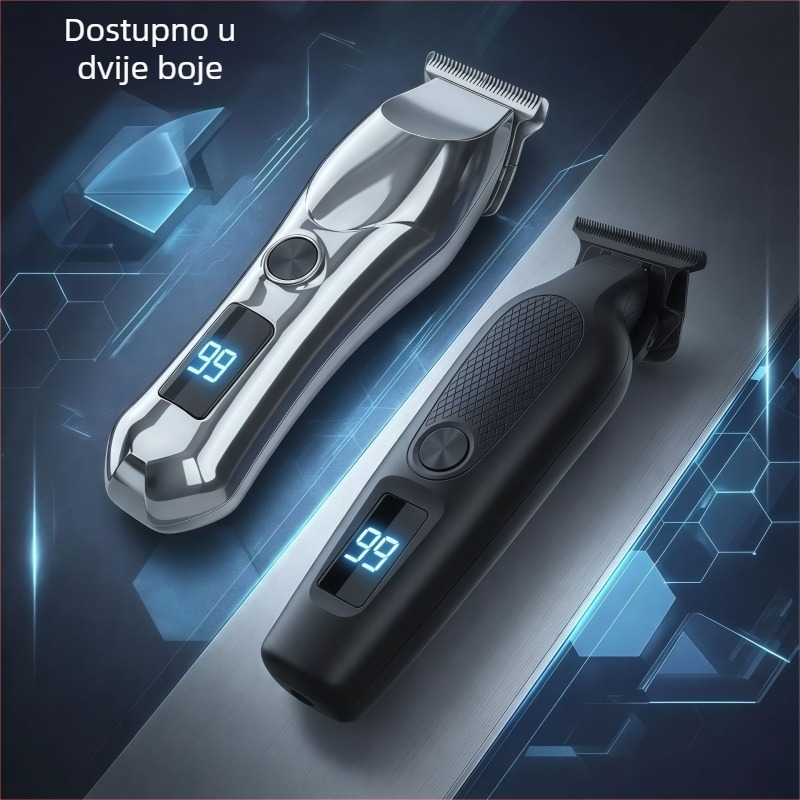 Električni šišač za kosu, punjivi, bez četkica motor, nehrđajući čelik oštrica, ugrađena baterija 500–800 mAh, trajanje 1–3 sata