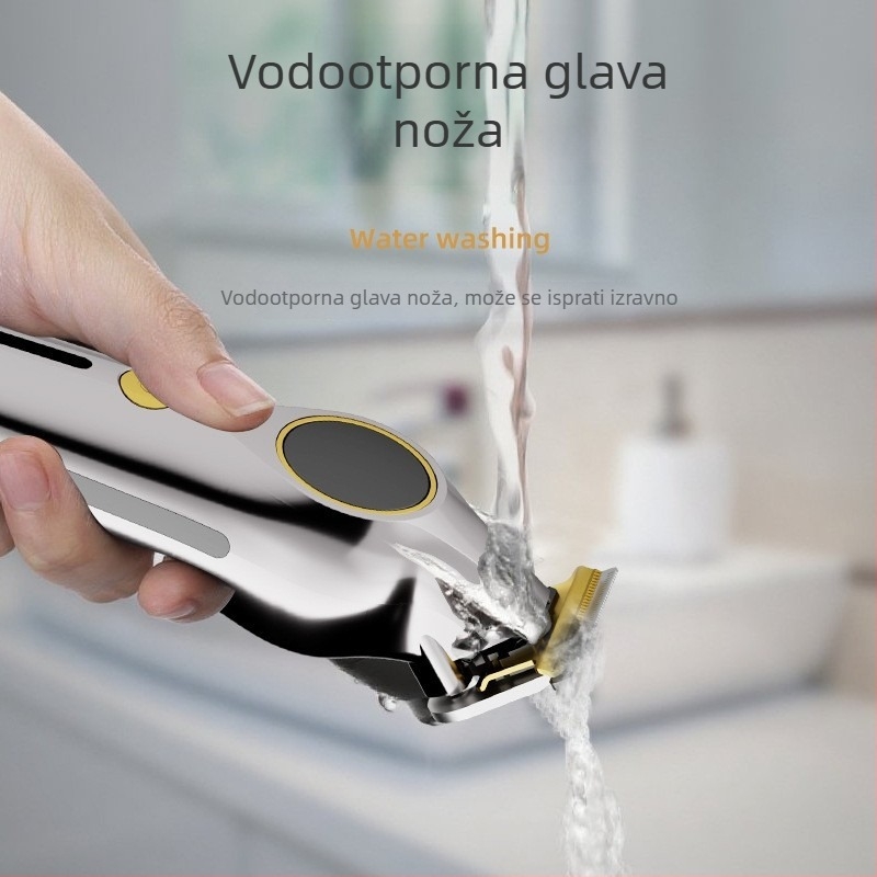 Kućni električni šišač za kosu - Visoke snage, dvostruko napajanje (punjenje/baterija), kefasti motor, nehrđajući čelični noževi, ugrađena baterija 300-500 mAh, vrijeme rada 0-1 h, niski nivo buke do 36 dB