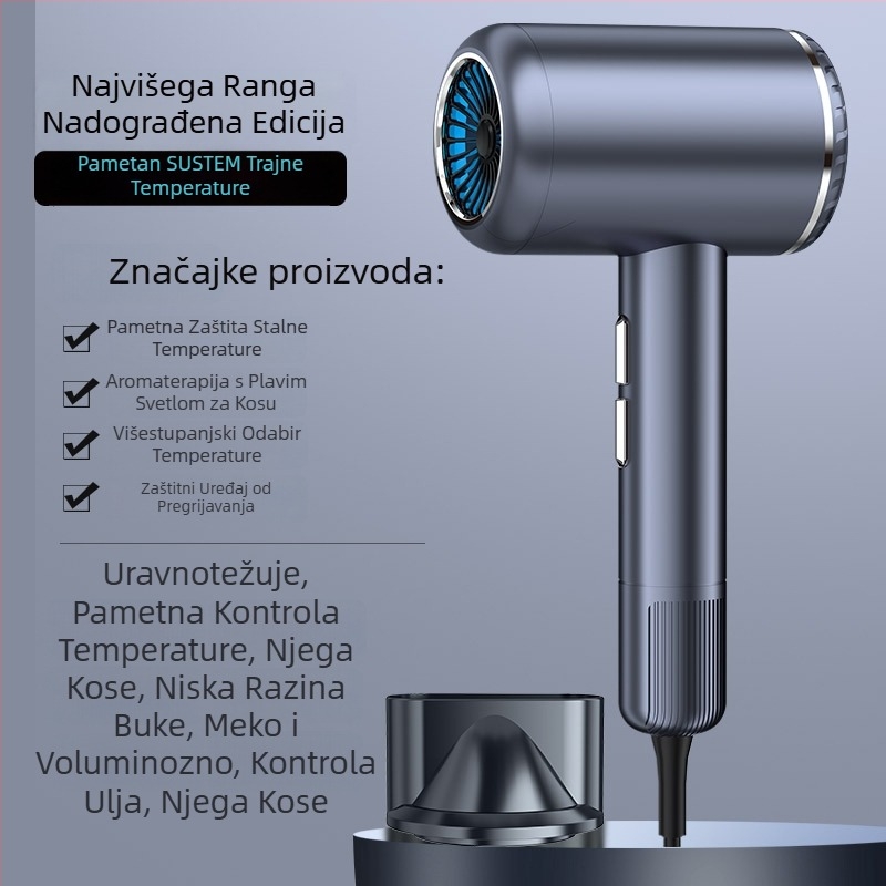 Sušilo za kosu LD-1201, 1200W četkasti motor, topao zrak, 3 brzine, 220V