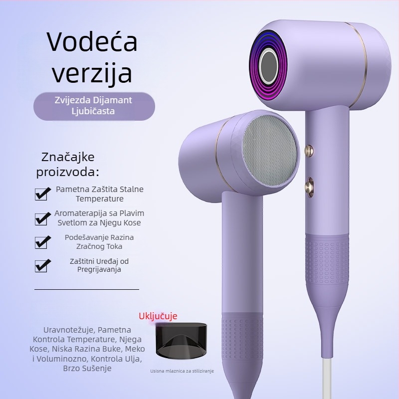 Sušilo za kosu LD-1201, 1200W četkasti motor, topao zrak, 3 brzine, 220V