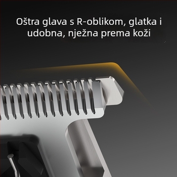 Električna 3-u-1 britva za kosu za muškarce s digitalnim zaslonom, vodootporna, oštrice od nehrđajućeg čelika, ugrađena baterija 500–800 mAh, radni vijek 1–3 h