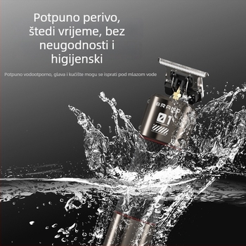 Električna 3-u-1 britva za kosu za muškarce s digitalnim zaslonom, vodootporna, oštrice od nehrđajućeg čelika, ugrađena baterija 500–800 mAh, radni vijek 1–3 h