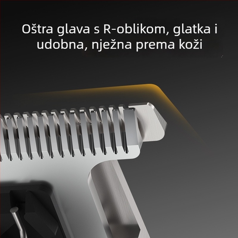 Električna 3-u-1 britva za kosu za muškarce s digitalnim zaslonom, vodootporna, oštrice od nehrđajućeg čelika, ugrađena baterija 500–800 mAh, radni vijek 1–3 h