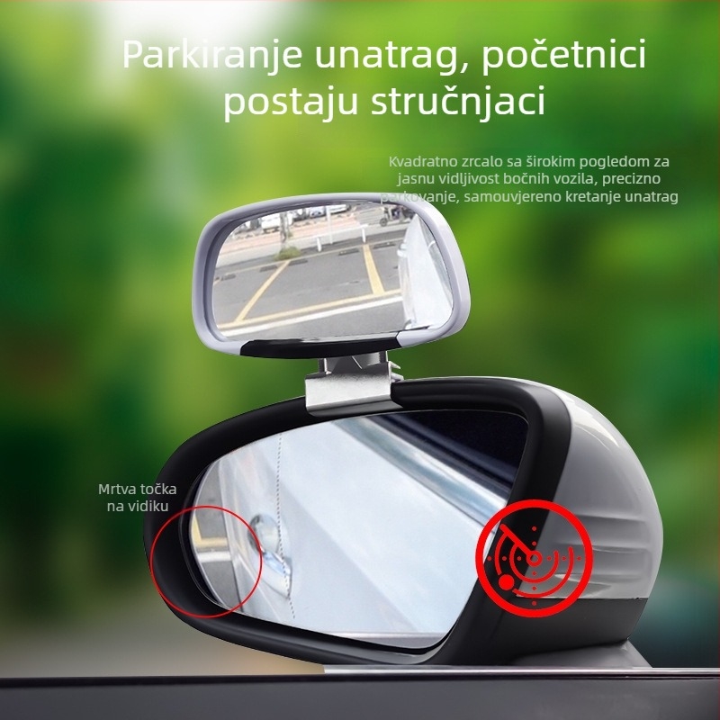 Automobilsko ogledalo za mrtve kutove – pomoćno retrovizorno ogledalo sa širokokutnim zakrivljenim zrcalom