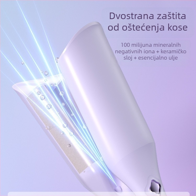 Kovrčalo za kosu s dubokim U dizajnom i jajastim valjkom, turmalinsko-keramički grijač, 100W, 220V