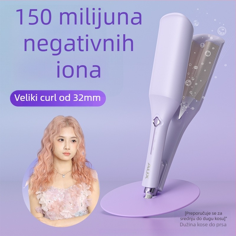 Kovrčalo za kosu s dubokim U dizajnom i jajastim valjkom, turmalinsko-keramički grijač, 100W, 220V