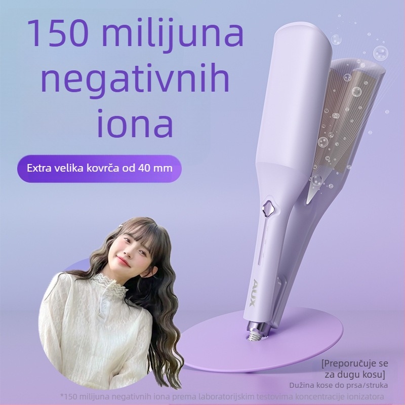 Kovrčalo za kosu s dubokim U dizajnom i jajastim valjkom, turmalinsko-keramički grijač, 100W, 220V