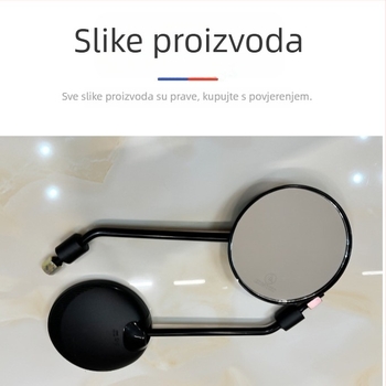 666 model retrovizor za električna vozila, okrugli reflektor, PP+čelik konstrukcija, montaža prednji i stražnji zubi, pogodno za električna vozila, motocikle i dvokotača
